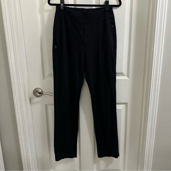 Athleta Eastbound Straight Ponte Stretch Work Pant Women’s size 6T Black classic - Picture 3 of 13